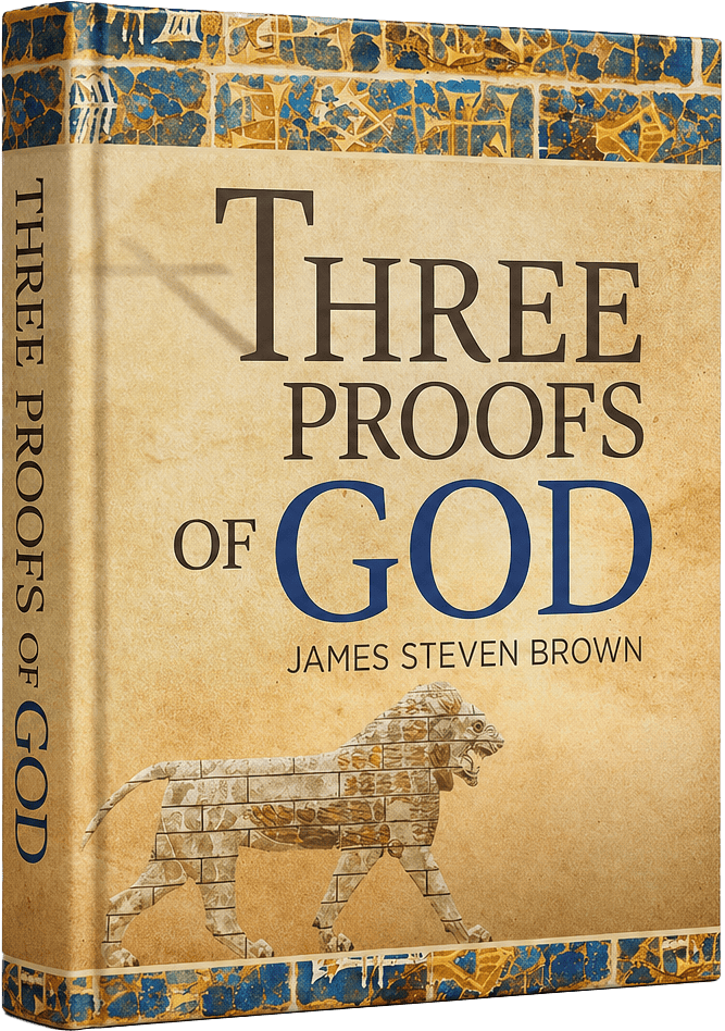 3 Proofs 3D Mockup Three Proofs of God, James Steven Brown